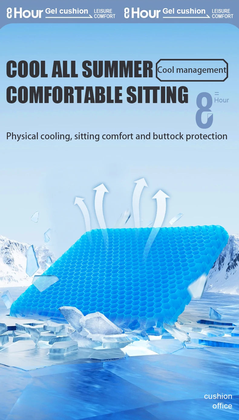 Ergonomic Honeycomb Gel Seat Cushion for Pain Relief - 6
