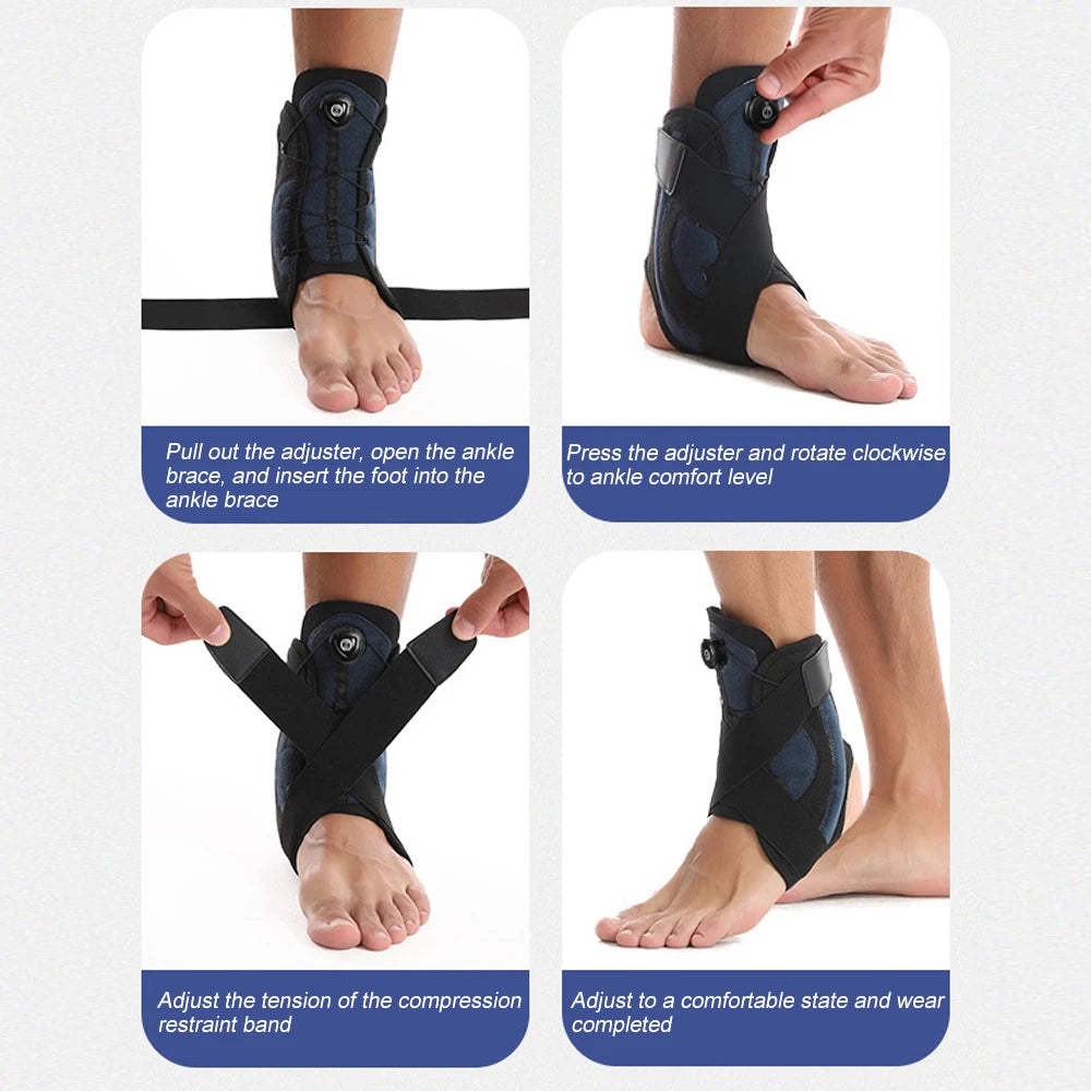 Adjustable Ankle Support Brace with Compression Knob - 3