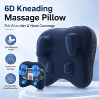 6D Wireless Shiatsu Neck and Shoulder Massage Pillow
