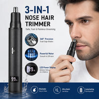3-in-1 Electric Nose, Ear, and Facial Hair Grooming Trimmer