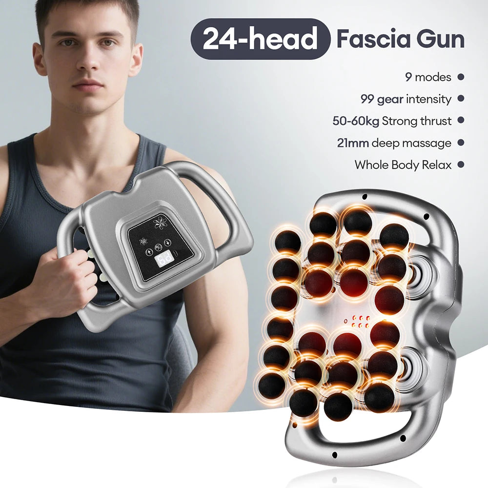 Multi-Head Deep Tissue Muscle Massage Gun - 20