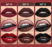 3-Piece Waterproof Matte Lipstick and Lip Liner Set