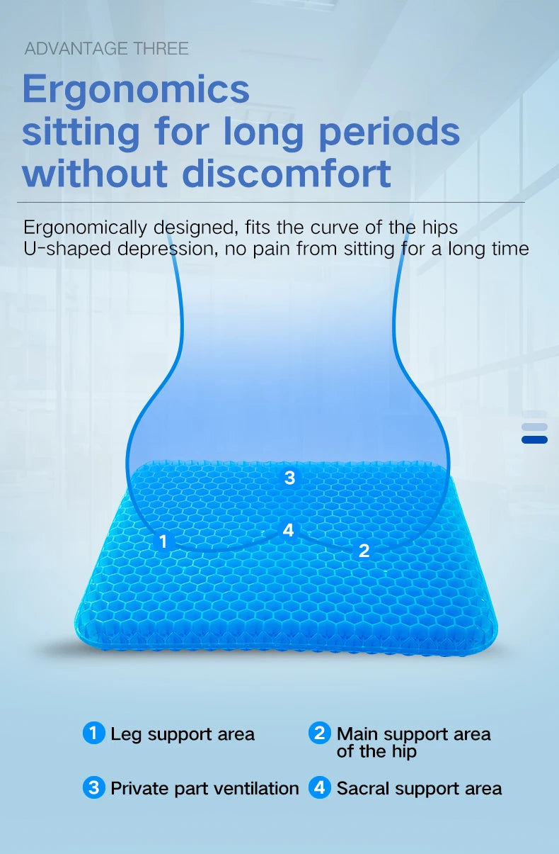 Cooling Gel Seat Cushion for Driving and Office - 12