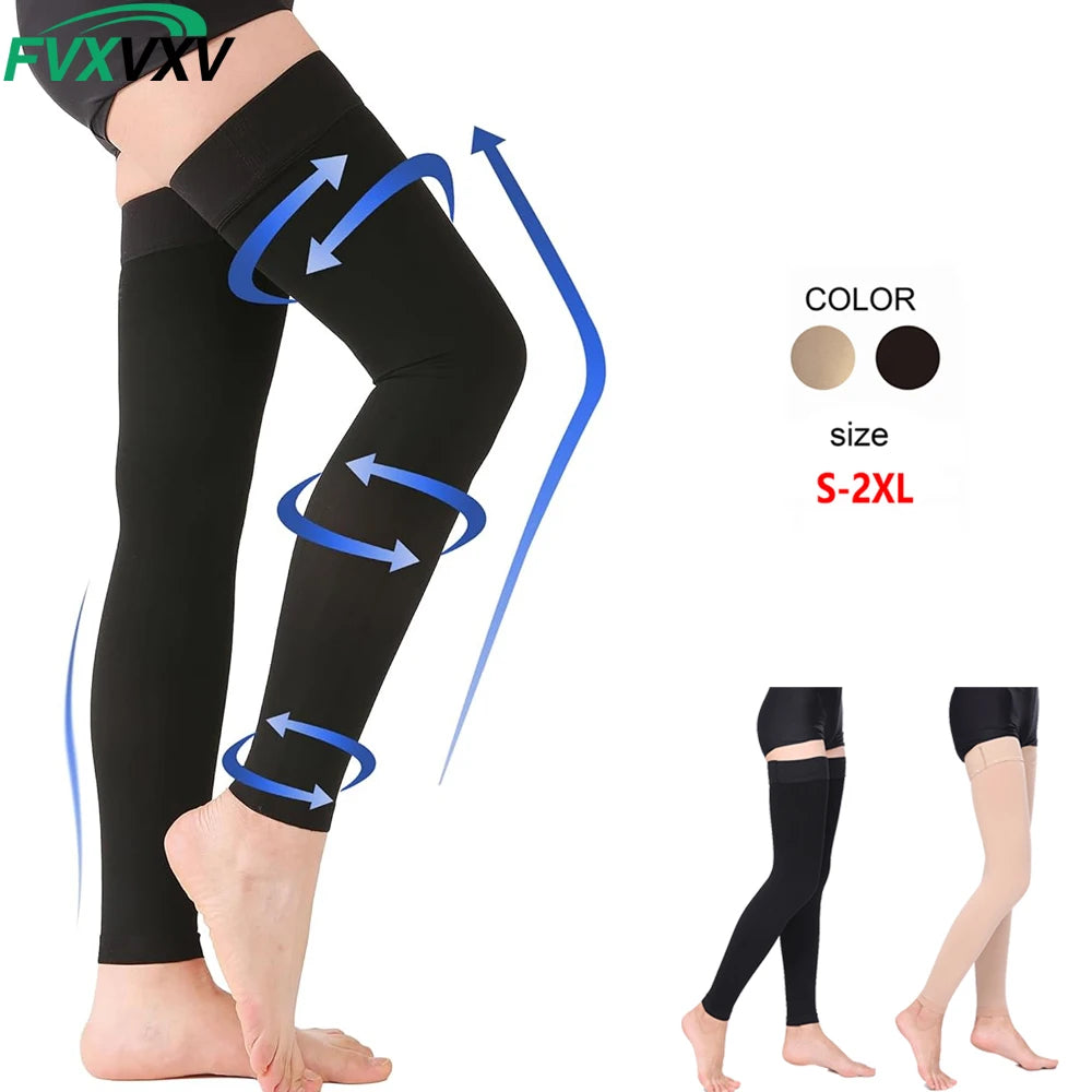 Thigh-High 20-30mmHg Compression Stockings for Leg Support - 1