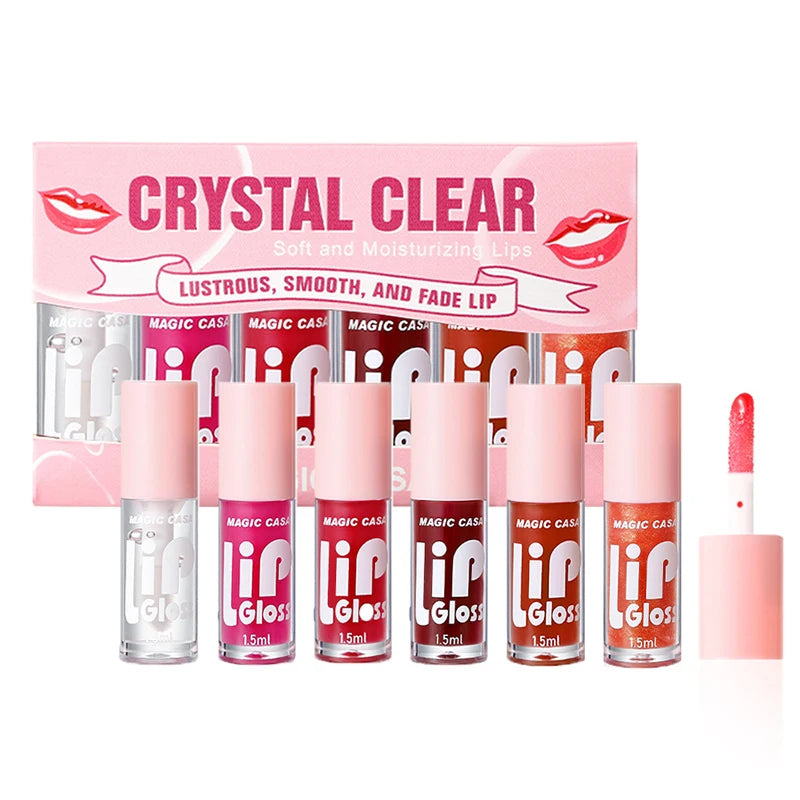 6-Piece Hydrating Water-Gloss Lip Oil Set - 19