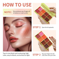 8-Color Cream Blush and Contour Palette