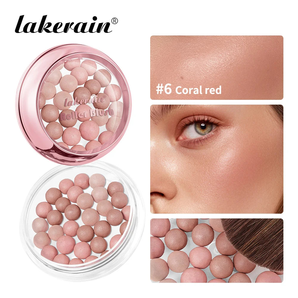 Long-Lasting Shimmering Pearl Blush Powder Beads