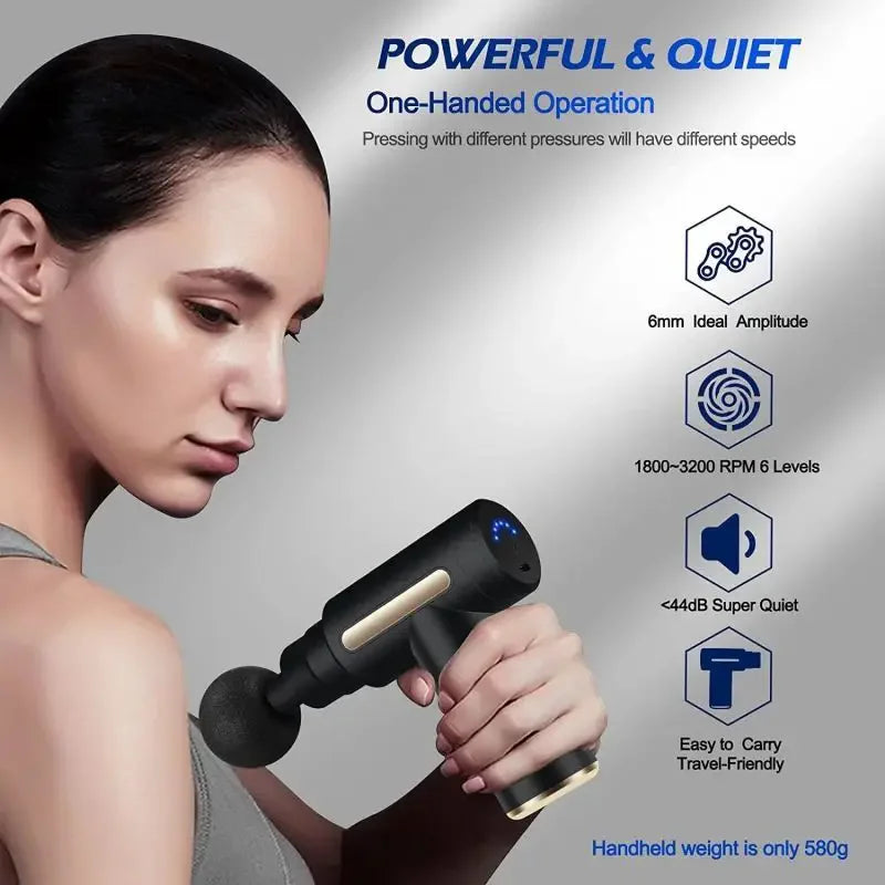 Portable Handheld Muscle Massage Gun for Deep Tissue Recovery - 21
