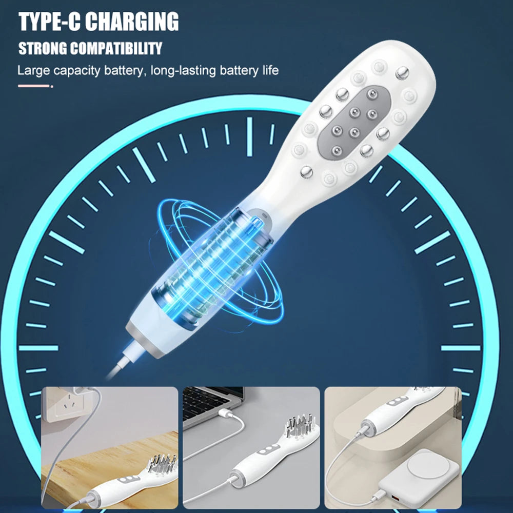 Electric Scalp Massager & Hair Growth Oil Applicator - 10