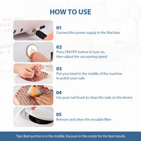 130W High-Power Brushless Nail Dust Collector