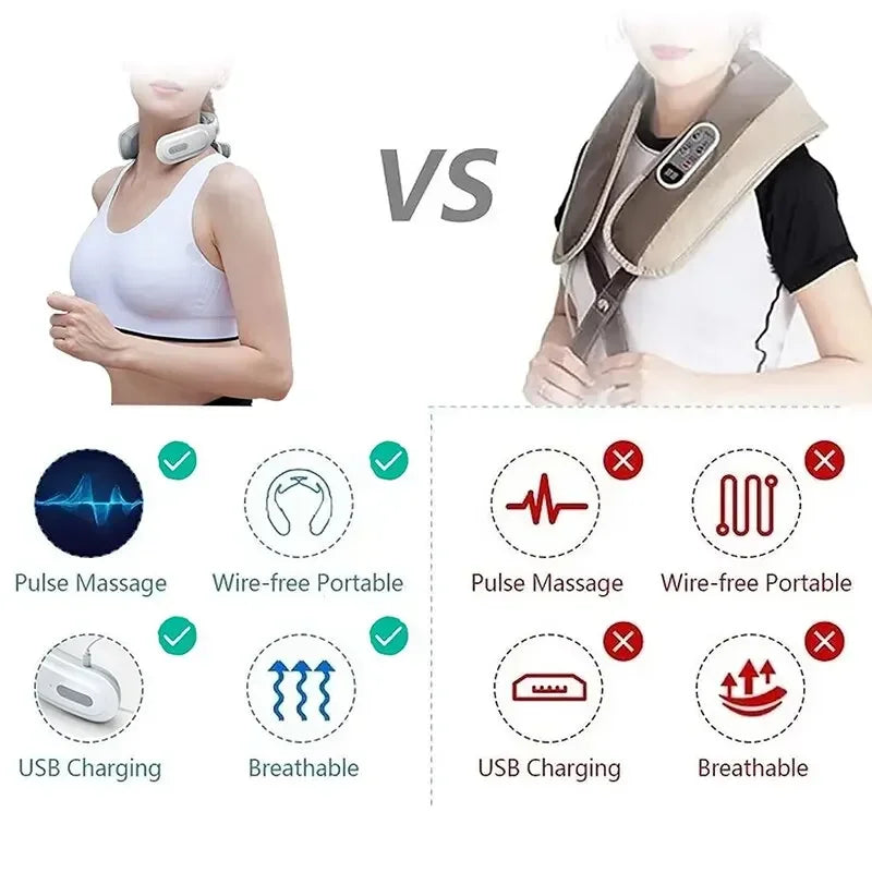 Electric Pulse Neck and Shoulder Massager with Heat Therapy - 4
