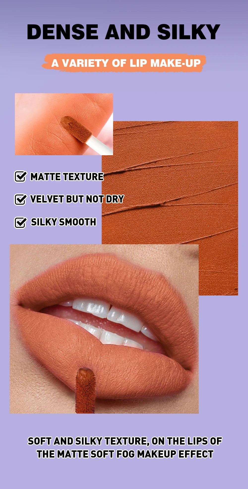 6-Piece Waterproof Velvet Matte Liquid Lipstick Set - 10