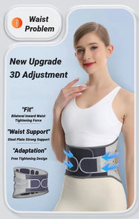 Adjustable Lumbar Support Belt for Lower Back Pain Relief