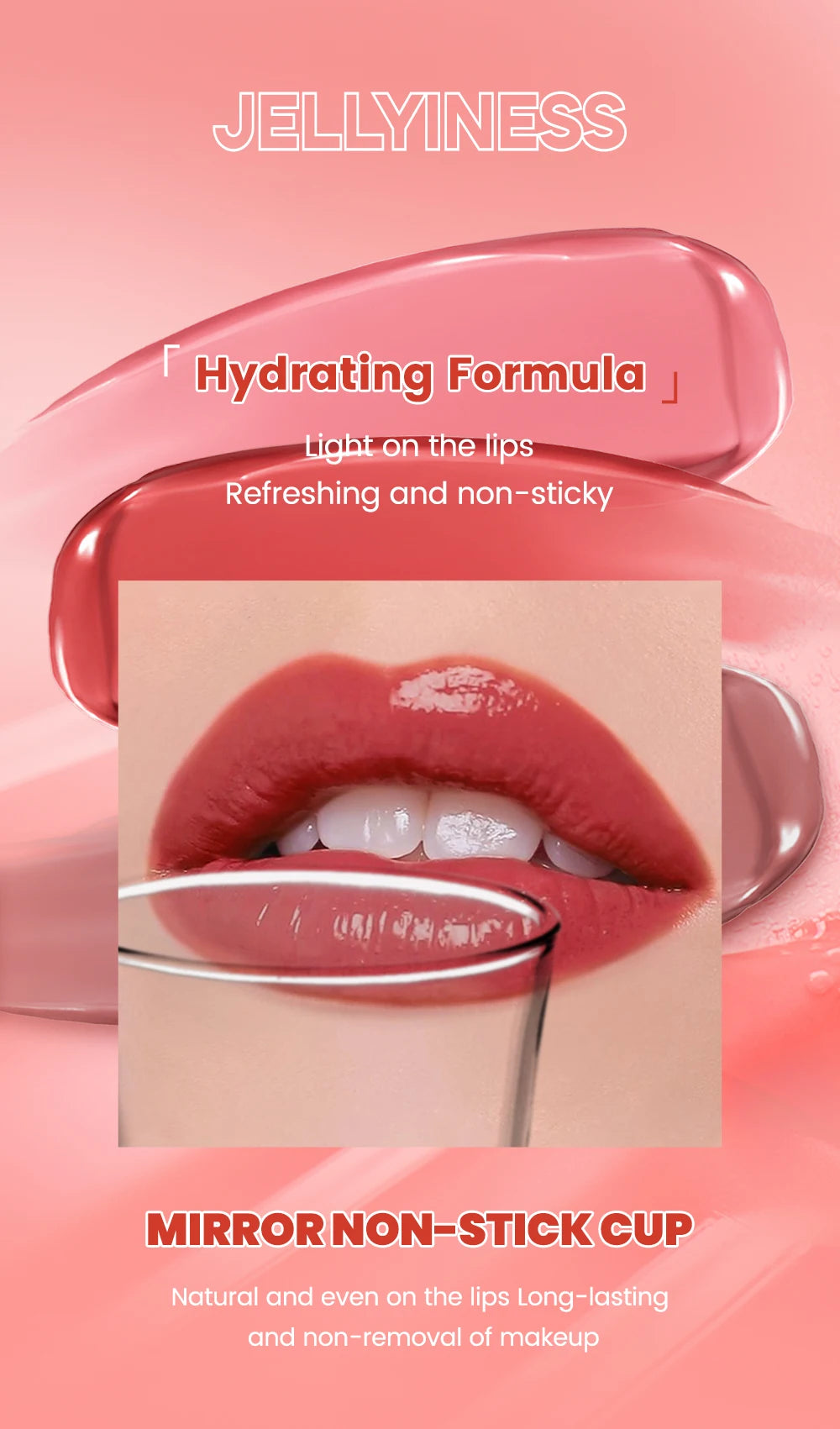 Waterproof Mirror Gloss Lip Glaze for Long-Lasting Hydration - 9