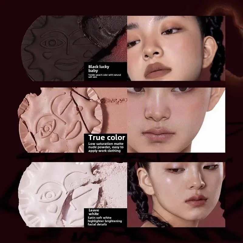 Silky Matte Face Blush and Highlighter Powder - 4