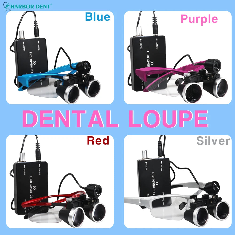 Professional Surgical Dental Loupes with LED Headlight - 1