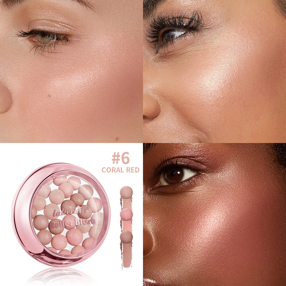 Long-Lasting Shimmering Pearl Blush Powder Beads - 3