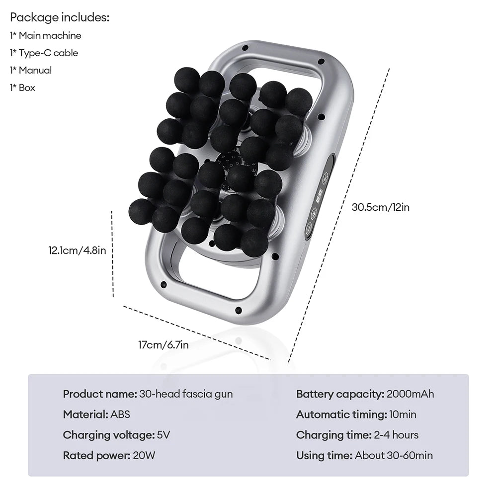 48-Head Deep Tissue Body Massage Gun - 29