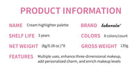 8-Color Cream Blush and Contour Palette
