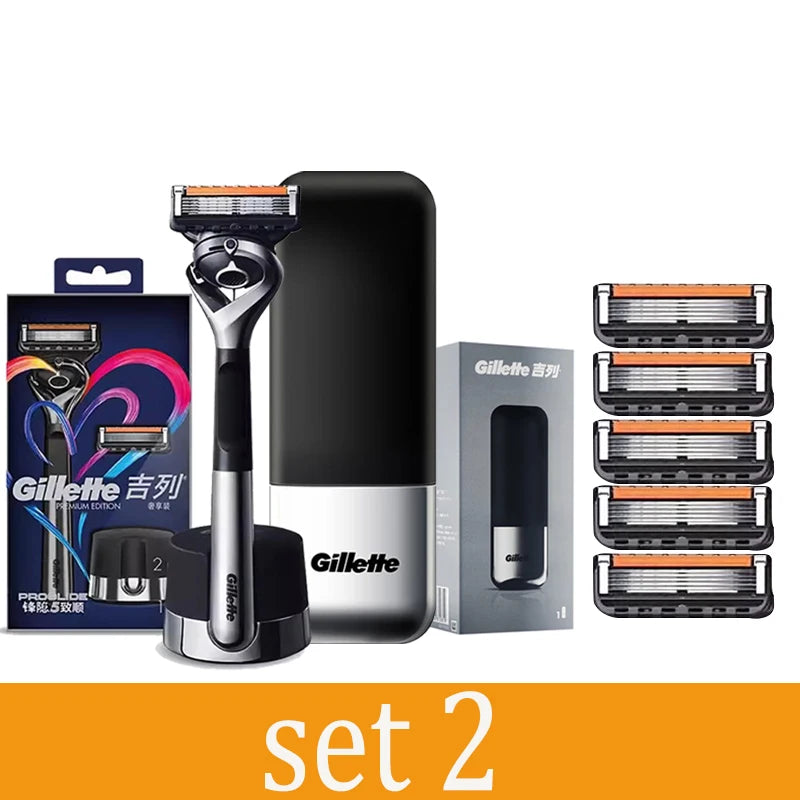 5-Blade Precision Shaving Razor with Magnetic Stand - 19
