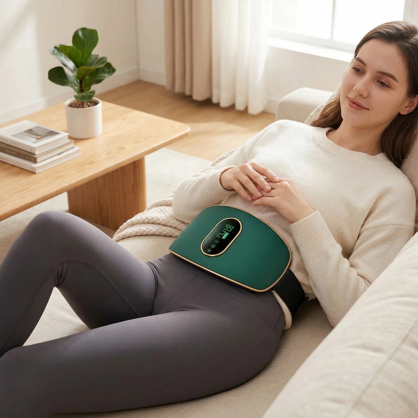Cordless Heated Massage Belt for Menstrual Cramp Relief - 12