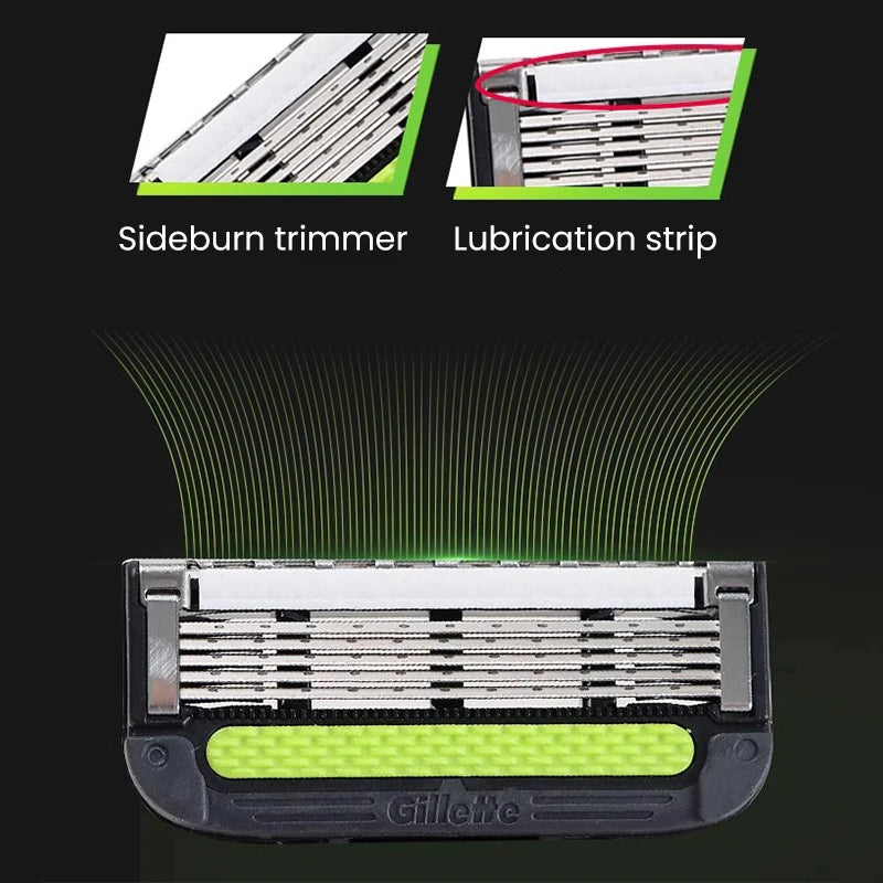 5-Blade Exfoliating Manual Razor for Men - 4