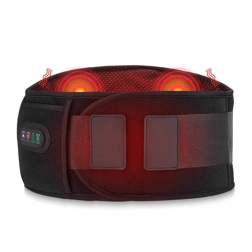 Heated Vibration Lumbar Support Belt for Back Pain Relief - 12