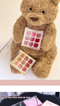9-Color Velvet Lip Mousse Palette - Matte & Long-Lasting
