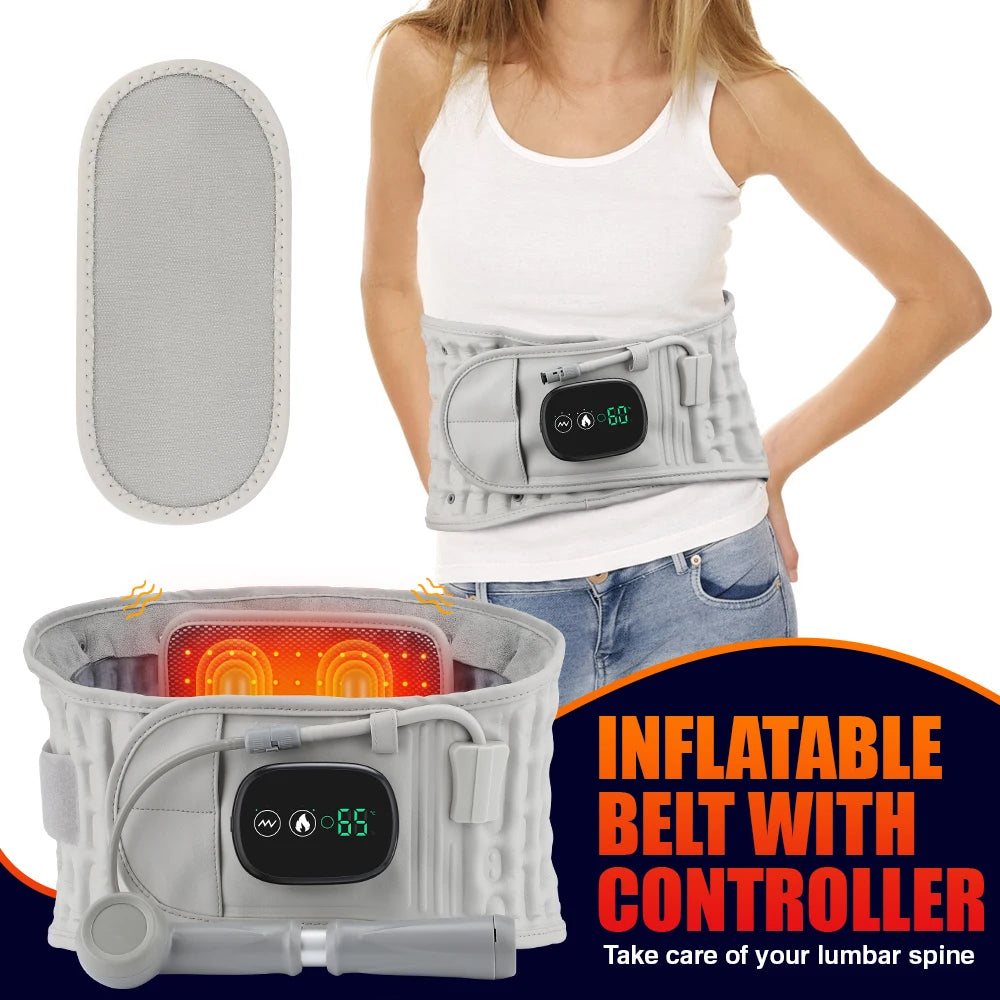 Heated Inflatable Lumbar Support Belt for Back Pain Relief - 11