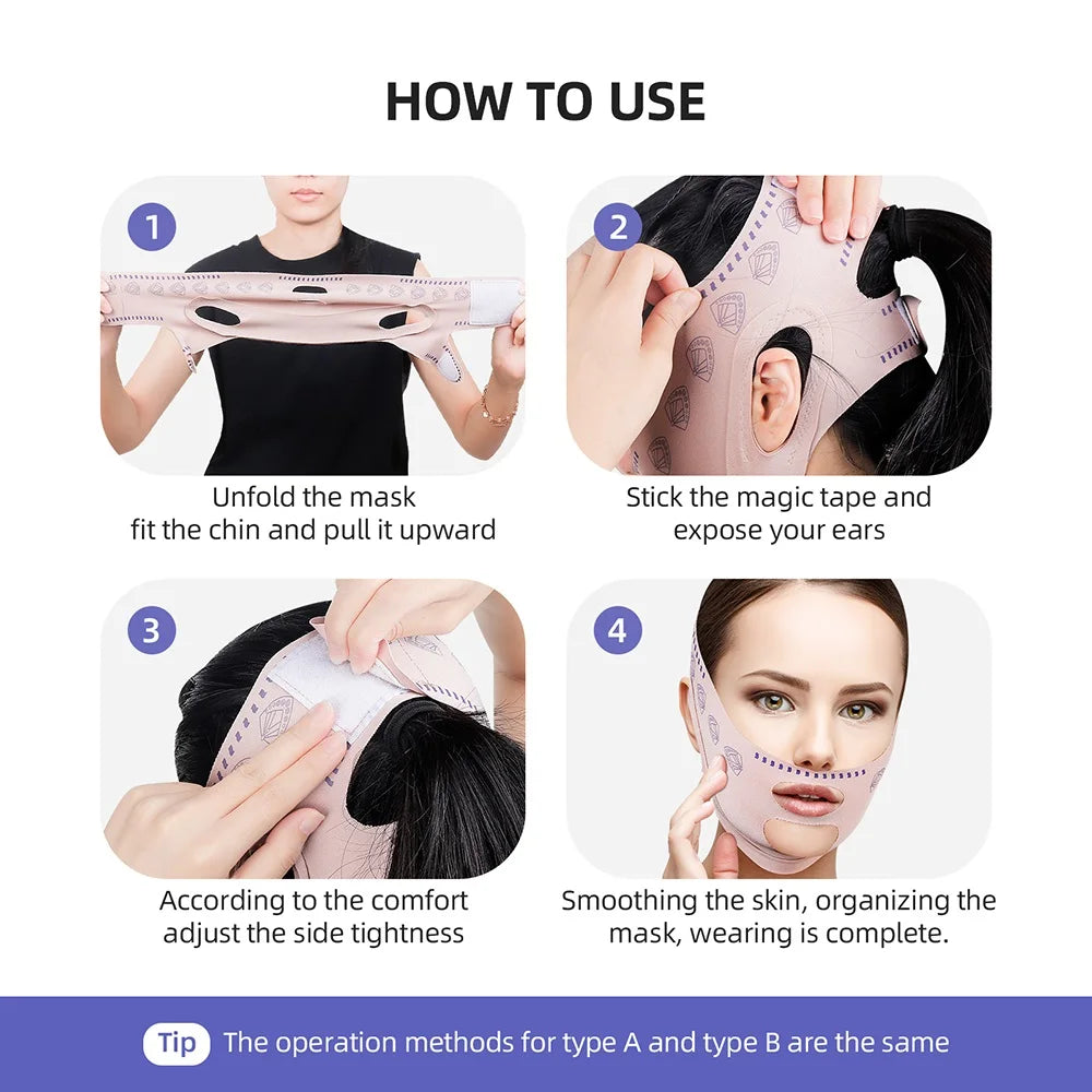 Reusable V-Line Face Slimming and Chin Lifting Strap - 31