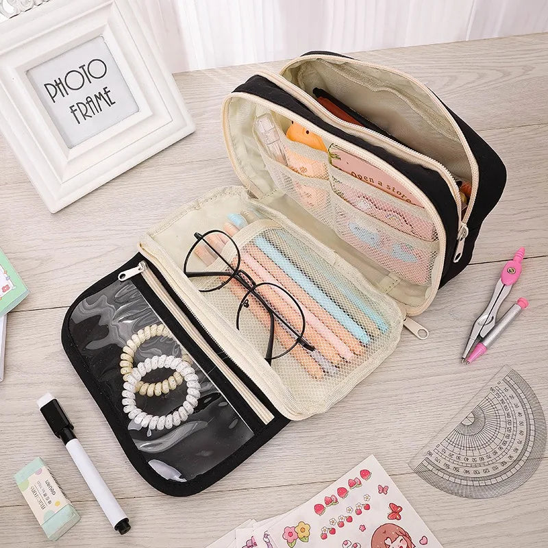 Large Capacity Multi-Layer Student Pencil Case - 16