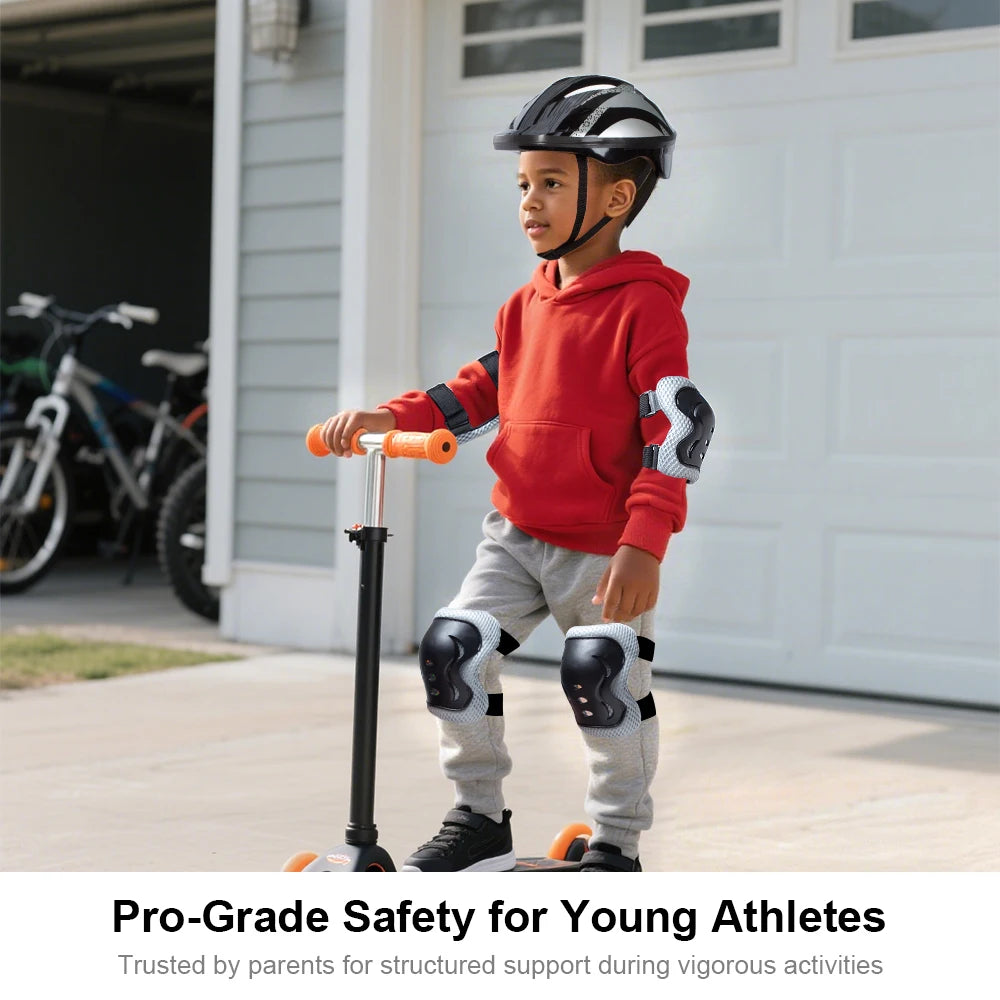 Kids Protective Gear Set with Helmet and Pads - 6