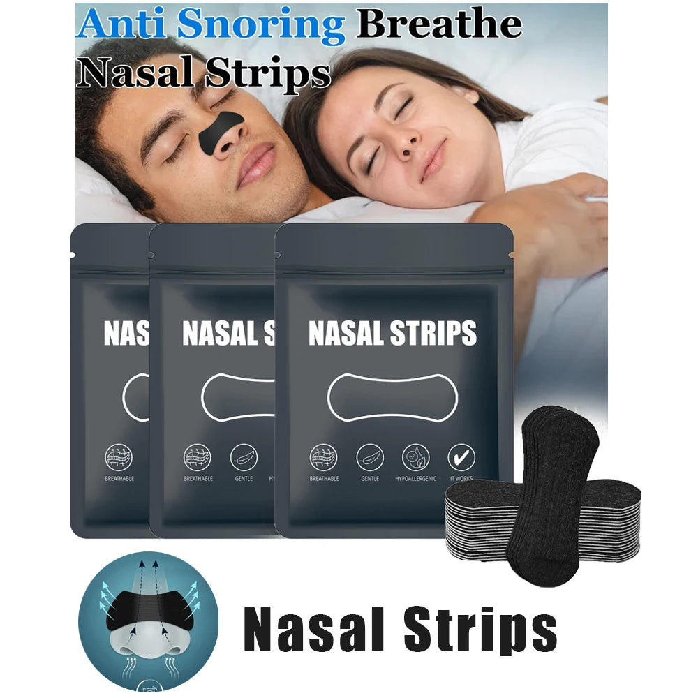 Breathable Nasal Strips for Better Sleep and Snore Relief