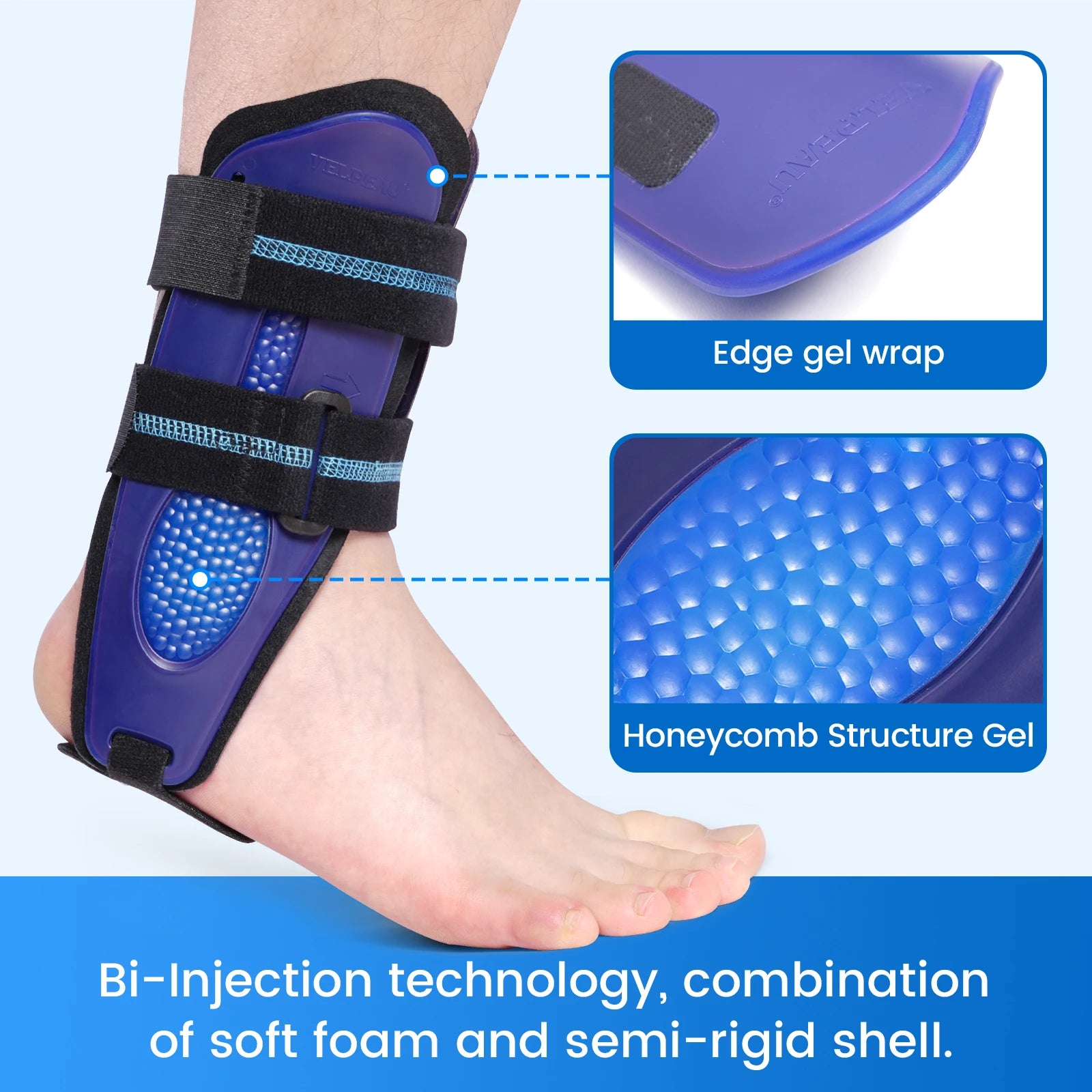 Adjustable Stirrup Ankle Brace for Sprains and Recovery - 4