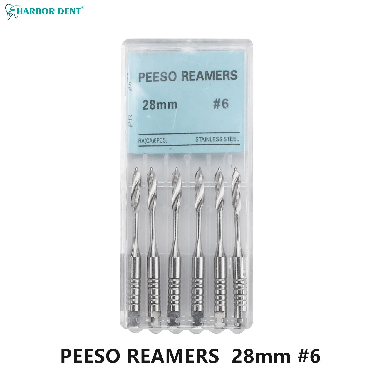 Dental Peeso Reamer Drill Bits for Endodontic Procedures (6-Pack) - 17