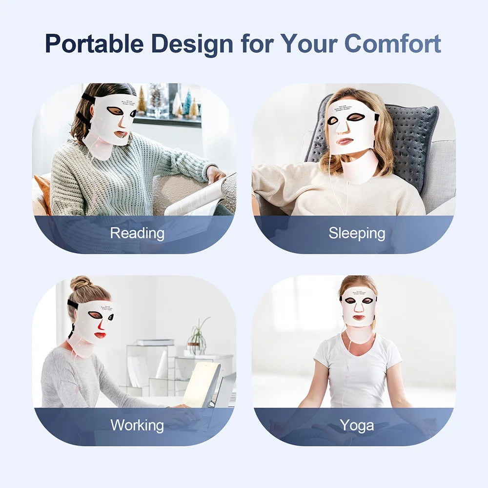7-Color LED Photon Light Therapy Mask for Facial Skin Rejuvenation - 13