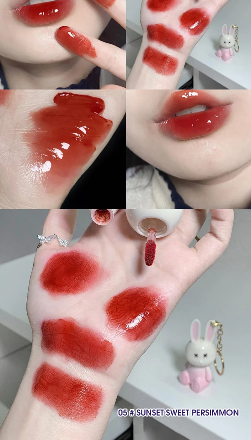 Hydrating Bunny Keychain Glossy Lip Lacquer - 16