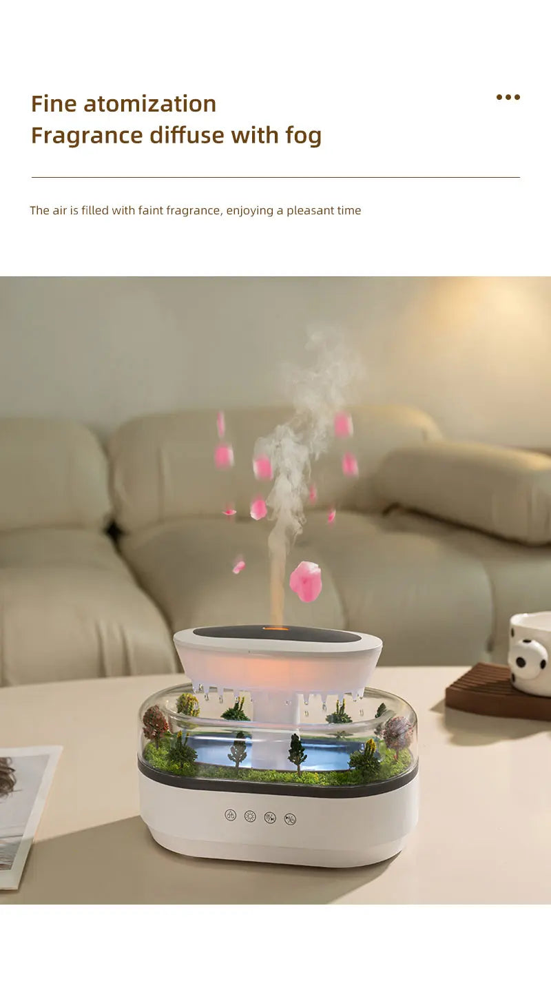 Raindrop Aromatherapy Humidifier with White Noise - 15