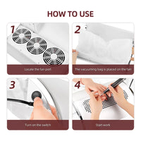 3-Fan Professional Nail Dust Collector & Vacuum Cleaner