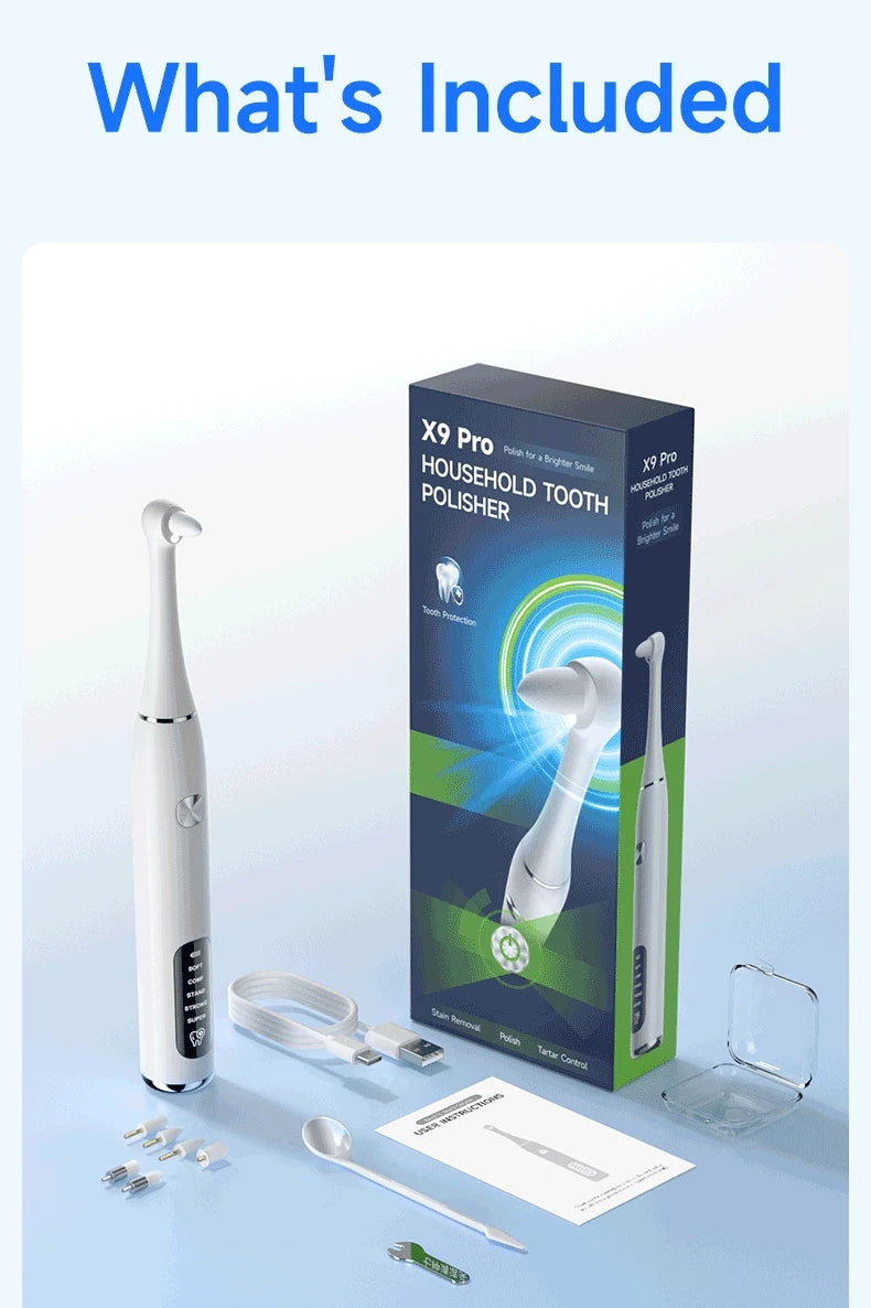 Electric Ultrasonic Teeth Whitening and Tartar Remover Kit - 28