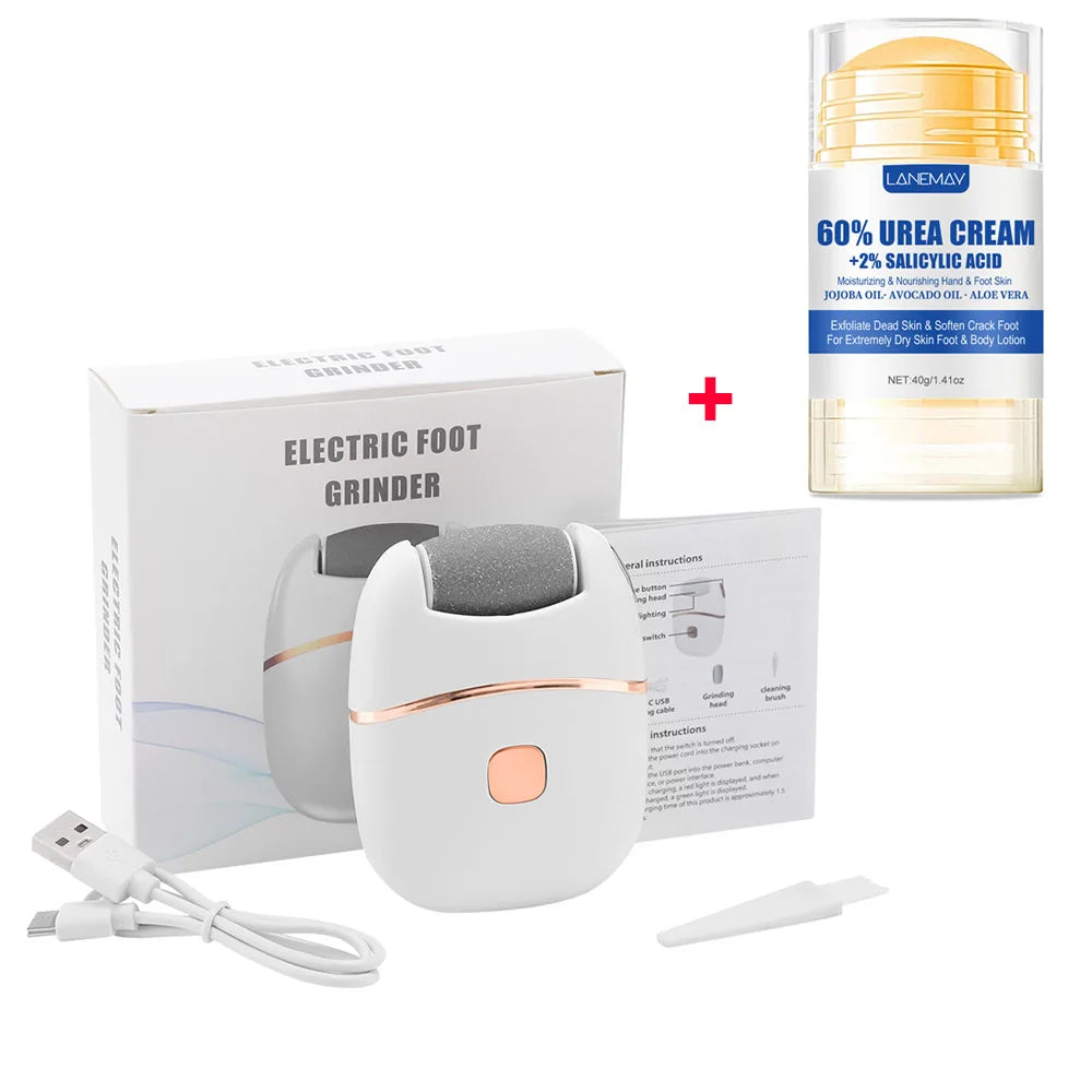 Electric Callus Remover & Repair Cream Kit for Smooth Heels - 17