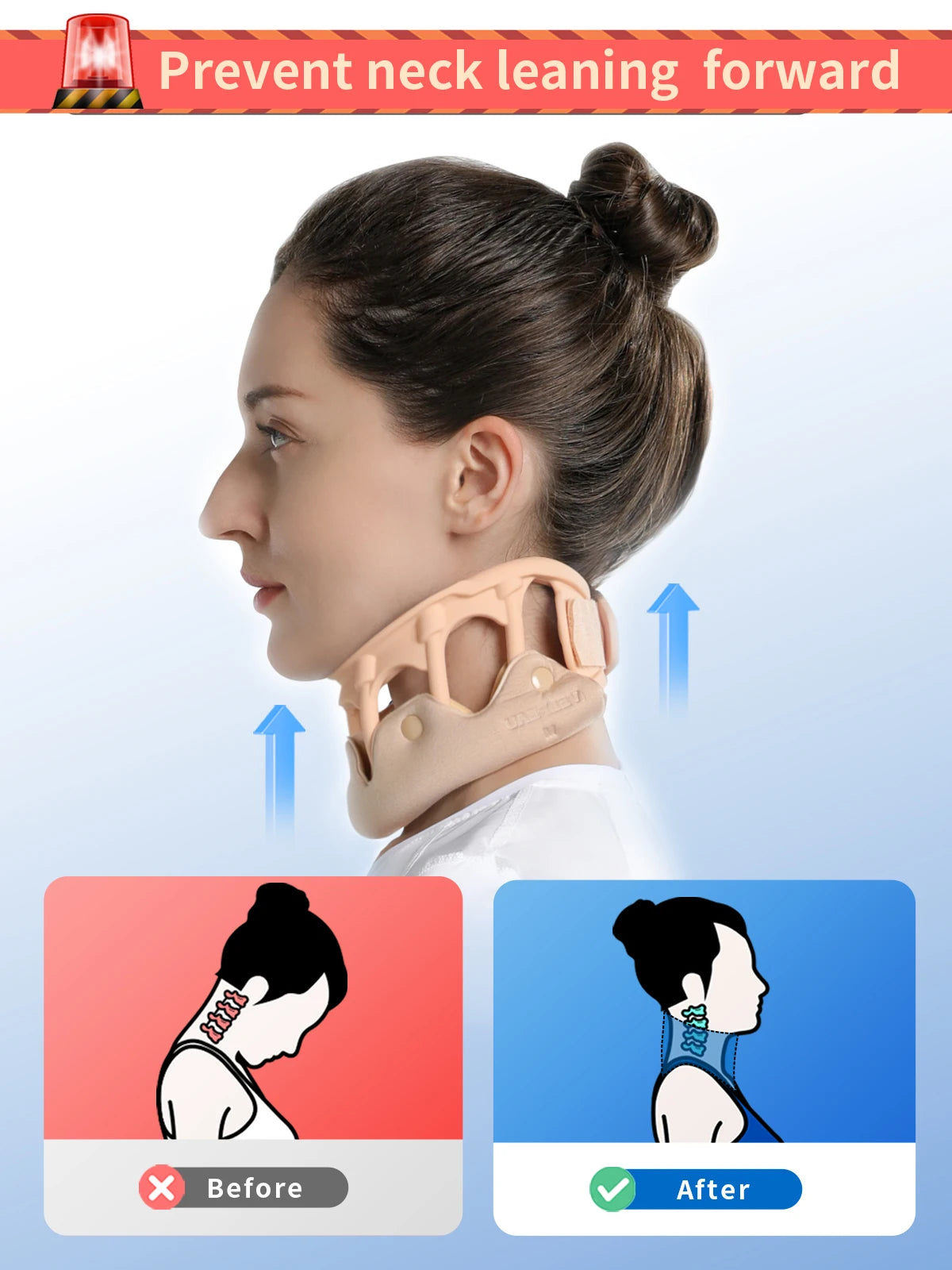 Waterproof Silicone Neck Support Brace for Pain Relief and Posture - 13