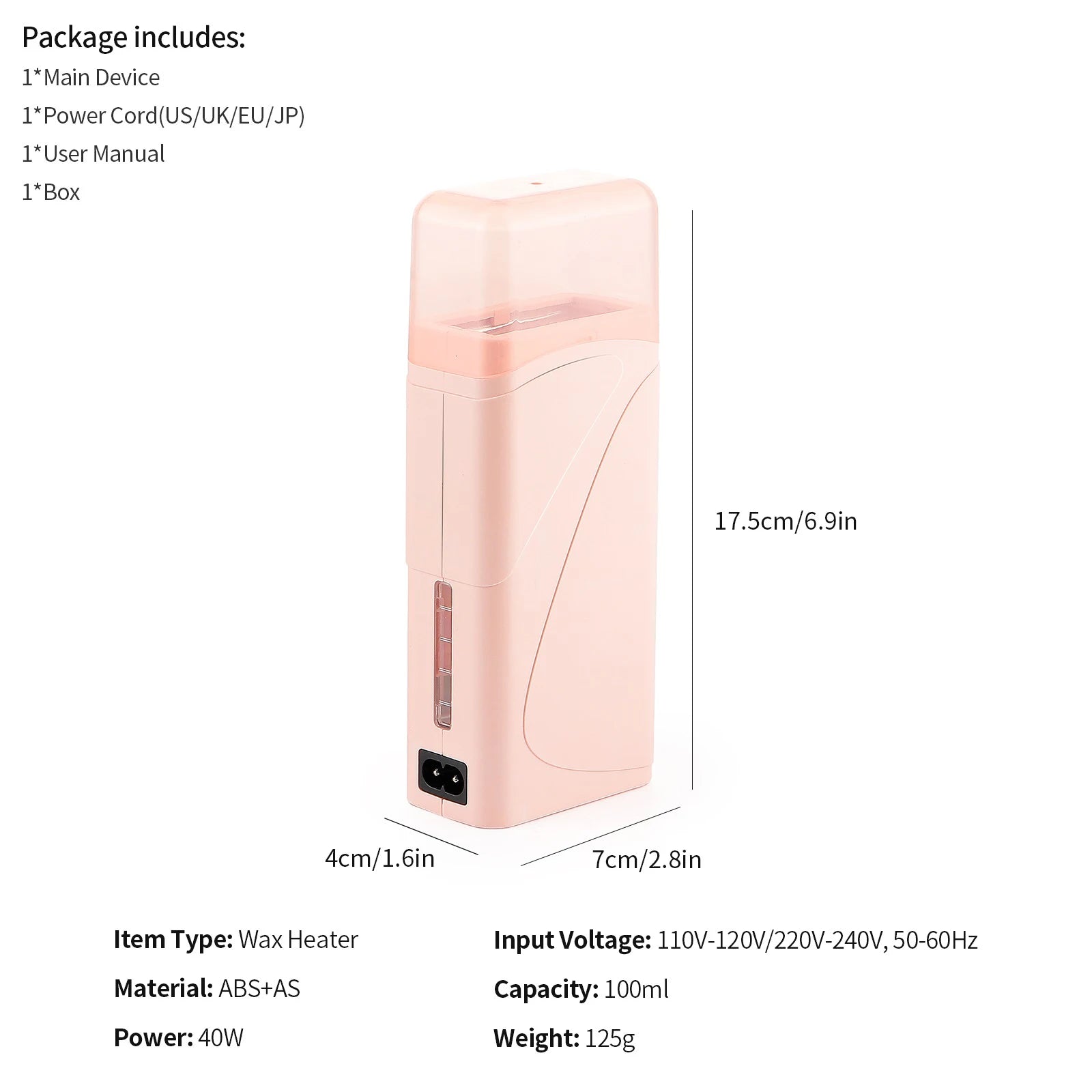 Portable Electric Roll-On Wax Heater for Hair Removal - 25