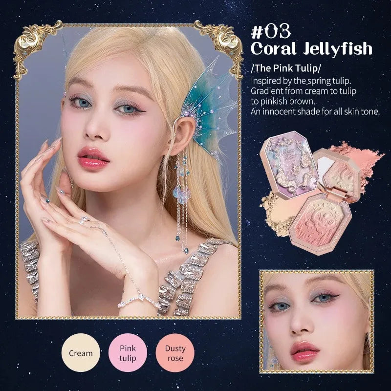 Gradient Mermaid Cheek Blush with Matte Finish - 28