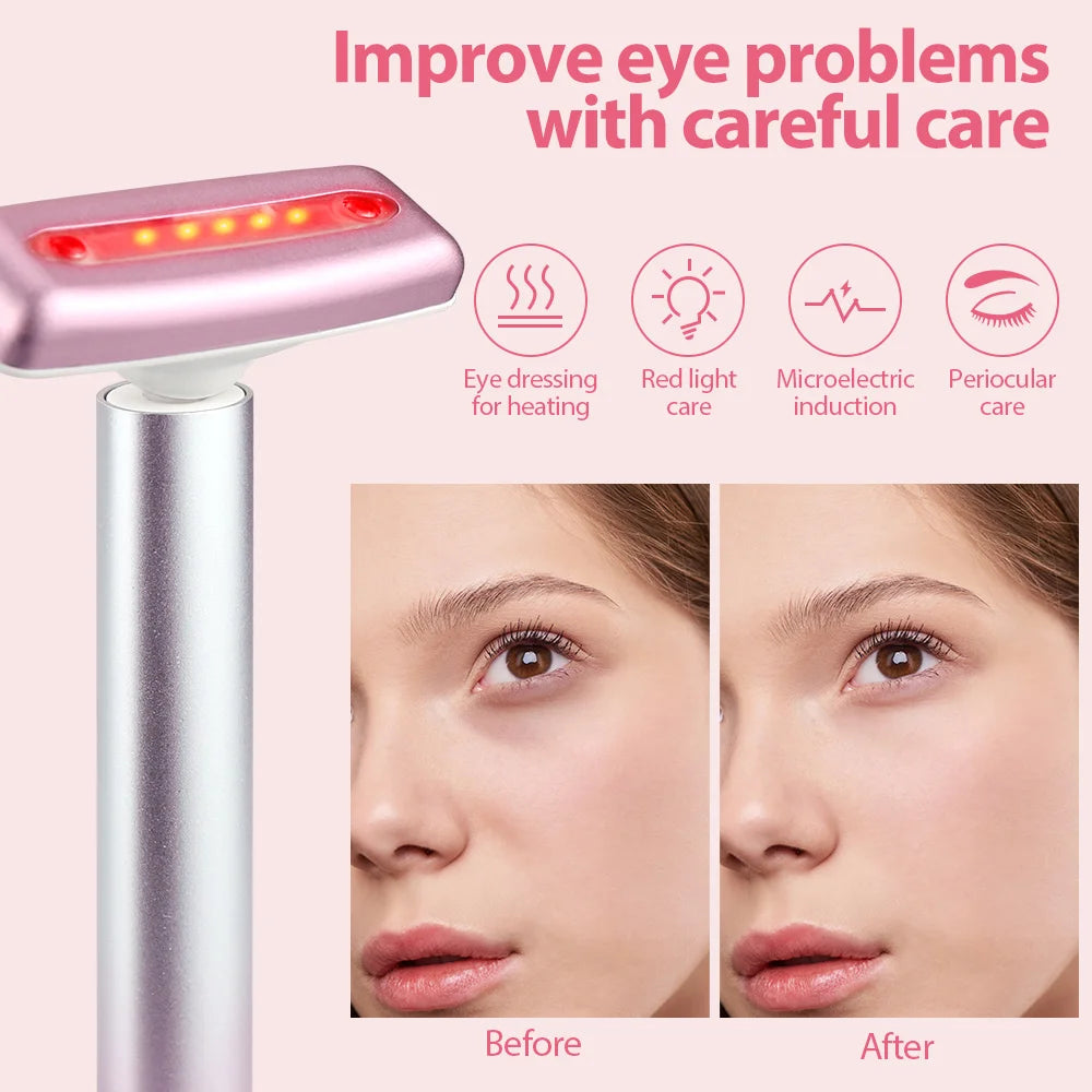 4-in-1 LED Facial Massage Wand for Anti-Aging & Skin Tightening - 8