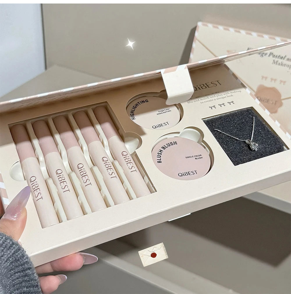 8-Piece Vintage Style Makeup and Jewelry Gift Set - 10