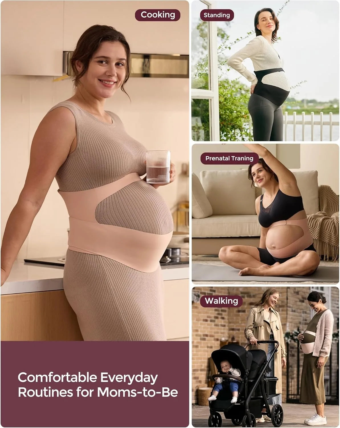 Adjustable Maternity Belly Support Band for Pregnancy Relief - 5