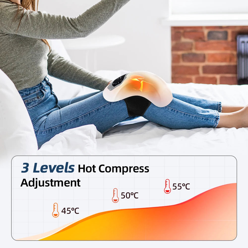 Wireless Heated Knee Massager with Vibration Therapy - 4