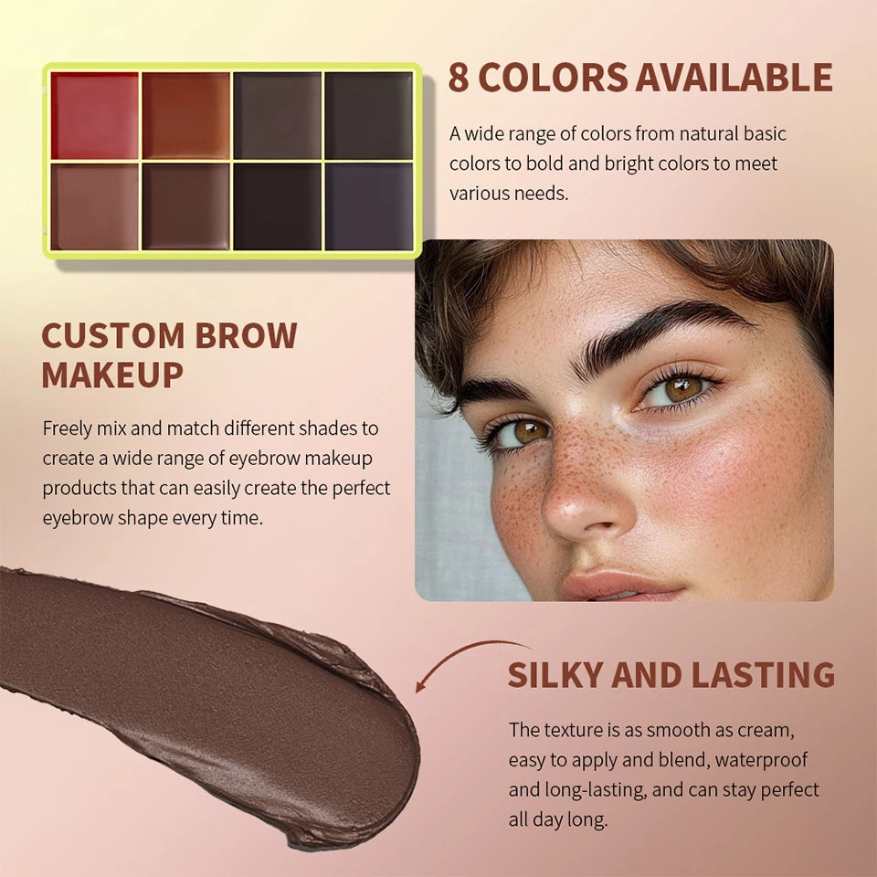 8-Color Cream Blush and Contour Palette - 22