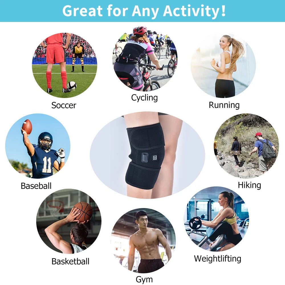 USB Electric Heated Knee Brace for Joint Pain and Recovery - 10